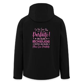 Ein mehr als perfekter Boxer, ein Traumberuf - Recycelte Männer Softshell-Jacke von Stanley/Stella - Schwarz - Hinten - AI Model Male 185 light (185cm)
