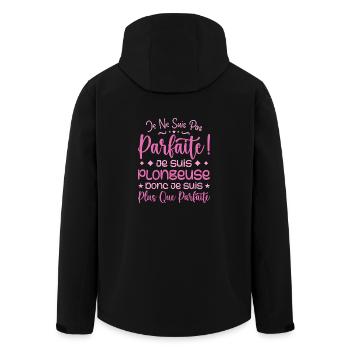 Une Plongeuse plus que parfaite, métier de rêve - Veste softshell homme en polyester recyclé Stanley/Stella - noir - Dos - AI Model Male 185 light (185cm)