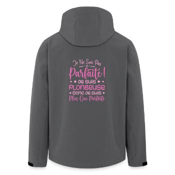 A more than perfect dishwasher, a dream job - Men’s Recycled Softshell Jacket by Stanley/Stella - anthracite - Back - AI Model Male 185 light (185cm)