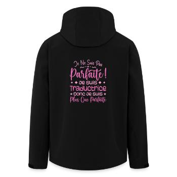 Une Traductrice plus que parfaite, métier de rêve - Veste softshell homme en polyester recyclé Stanley/Stella - noir - Dos - AI Model Male 185 light (185cm)