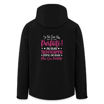 Une Technicienne plus que parfaite, métier de rêve - Veste softshell homme en polyester recyclé Stanley/Stella - noir - Dos - AI Model Male 185 light (185cm)