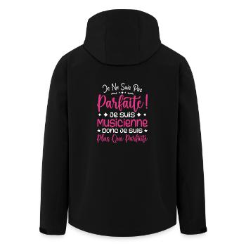 Une Musicienne plus que parfaite, métier de rêve - Veste softshell homme en polyester recyclé Stanley/Stella - noir - Dos - AI Model Male 185 light (185cm)