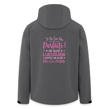 Ein mehr als perfekter Wrestler, ein Traumjob - Recycelte Männer Softshell-Jacke von Stanley/Stella - Anthrazit - Hinten - AI Model Male 185 light (185cm)