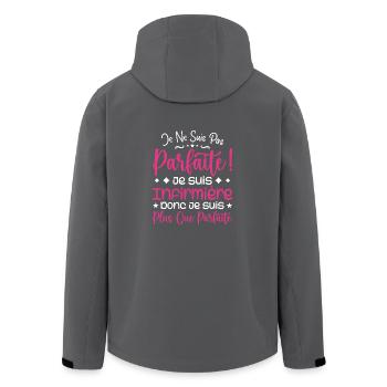 Une Infirmière plus que parfaite, métier de rêve - Veste softshell homme en polyester recyclé Stanley/Stella - noir - Dos - AI Model Male 185 light (185cm)