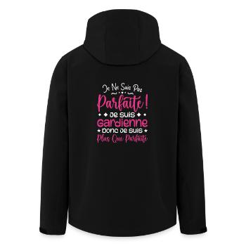 Une Gardienne plus que parfaite, métier de rêve - Veste softshell homme en polyester recyclé Stanley/Stella - noir - Dos - AI Model Male 185 light (185cm)