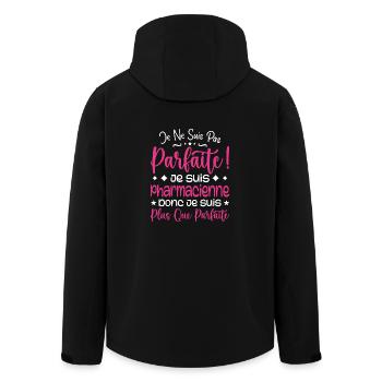 Une Pharmacienne plus que parfaite, métier de rêve - Veste softshell homme en polyester recyclé Stanley/Stella - noir - Dos - AI Model Male 185 light (185cm)