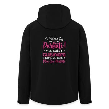 Une Cuisinière plus que parfaite, métier de rêve - Veste softshell homme en polyester recyclé Stanley/Stella - noir - Dos - AI Model Male 185 light (185cm)
