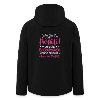 Une Basketteuse plus que parfaite, métier de rêve - Veste softshell homme en polyester recyclé Stanley/Stella - noir - Dos - AI Model Male 185 light (185cm)