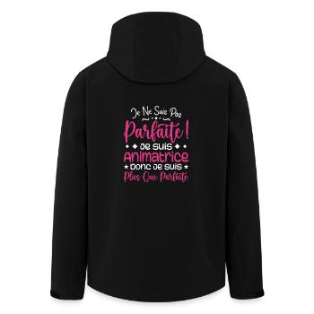 Ein mehr als perfekter Animator, ein Traumjob - Recycelte Männer Softshell-Jacke von Stanley/Stella - Schwarz - Hinten - AI Model Male 185 light (185cm)