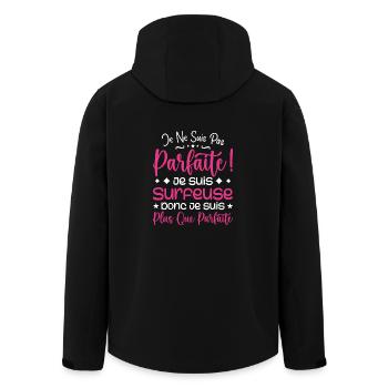 Une Surfeuse plus que parfaite, métier de rêve - Veste softshell homme en polyester recyclé Stanley/Stella - noir - Dos - AI Model Male 185 light (185cm)