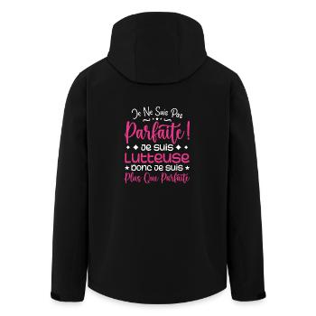 Une Lutteuse plus que parfaite, métier de rêve - Veste softshell homme en polyester recyclé Stanley/Stella - noir - Dos - AI Model Male 185 light (185cm)