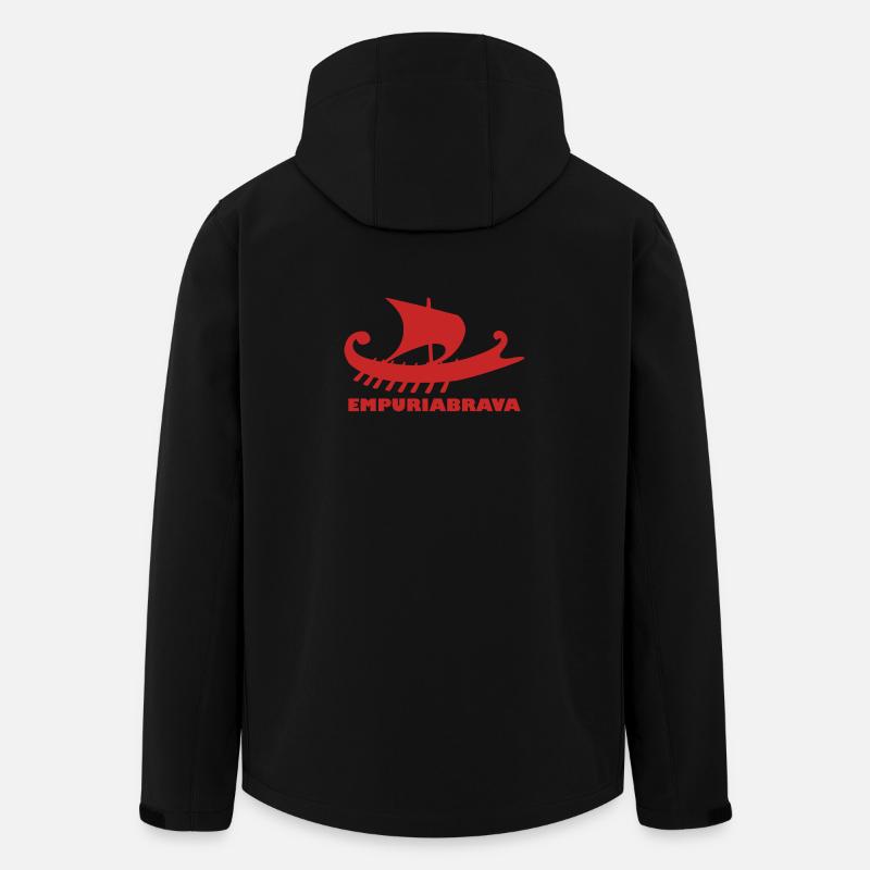 Ship Empuriabrava/Writing red #C62626 - Men’s Recycled Softshell Jacket by Stanley/Stella - black