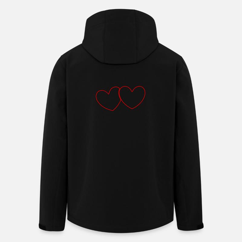 Saint-Valentin, Saint-Valentin, Saint-Valentin - Veste softshell homme en polyester recyclé Stanley/Stella - noir
