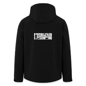 BAYERISCHER GEBIRGSSCHWEISSHUND Jagdhunde Wilsigns - Recycelte Männer Softshell-Jacke von Stanley/Stella - Schwarz - Hinten - AI Model Male 185 light (185cm)