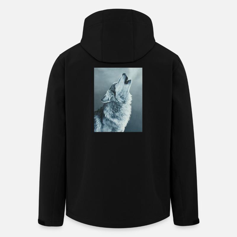 Grauer Wolf - Recycelte Männer Softshell-Jacke von Stanley/Stella - Schwarz