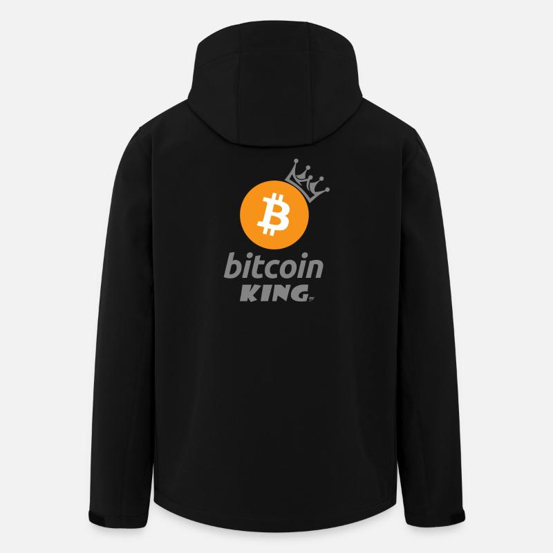 Bitcoin King Crown Logo Tee - Veste softshell homme en polyester recyclé Stanley/Stella - noir