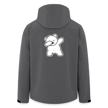 Winter Baer Eisbaer Dab - Recycelte Männer Softshell-Jacke von Stanley/Stella - Schwarz - Hinten - AI Model Male 185 light (185cm)