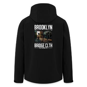 Ligne de rue Brooklyn Bridge - Veste softshell homme en polyester recyclé Stanley/Stella - noir - Dos - AI Model Male 185 light (185cm)