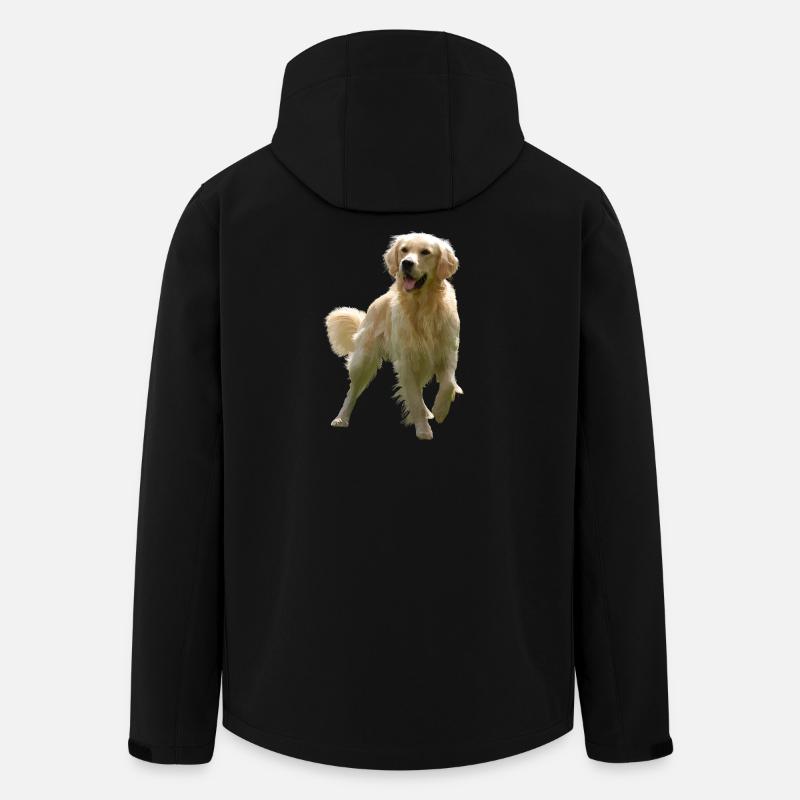 Golden Retriever - Recycelte Männer Softshell-Jacke von Stanley/Stella - Schwarz