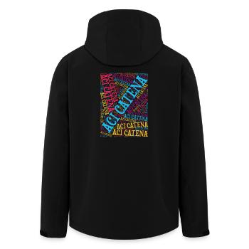 T-shirt Sicilia T-shirt nuage de mots Aci Catena - Veste softshell homme en polyester recyclé Stanley/Stella - noir - Dos - AI Model Male 185 light (185cm)