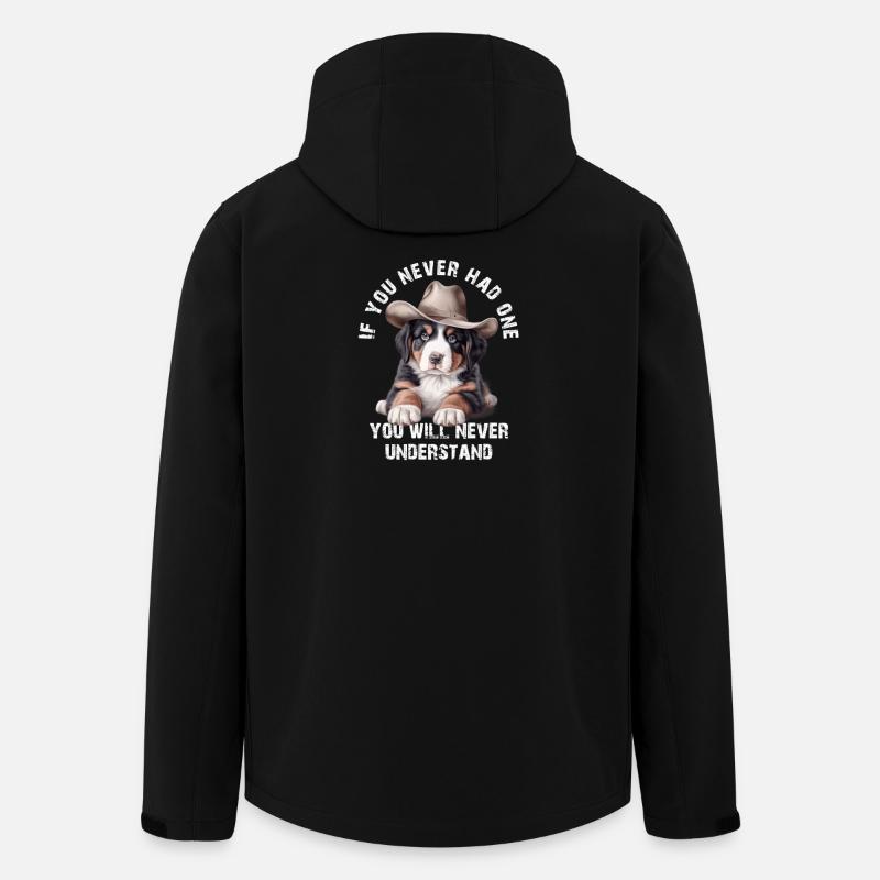 Bernese mountain dog - Men’s Recycled Softshell Jacket by Stanley/Stella - black