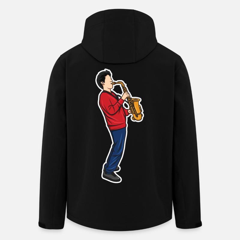 Lustiger Saxophonjunge - Recycelte Männer Softshell-Jacke von Stanley/Stella - Schwarz
