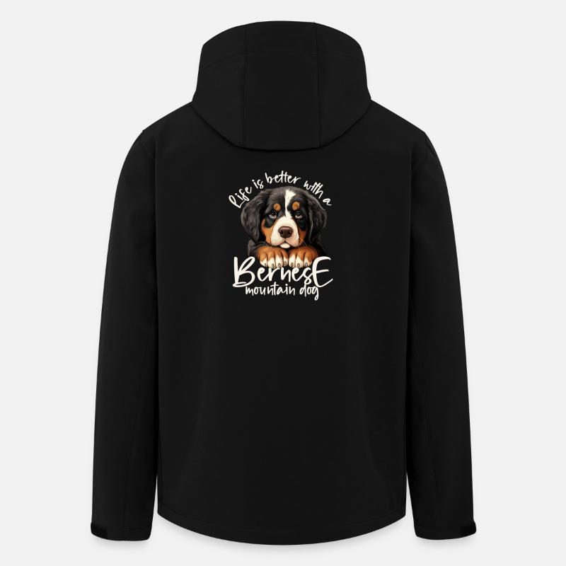 Berner Sennenhund - Recycelte Männer Softshell-Jacke von Stanley/Stella - Schwarz