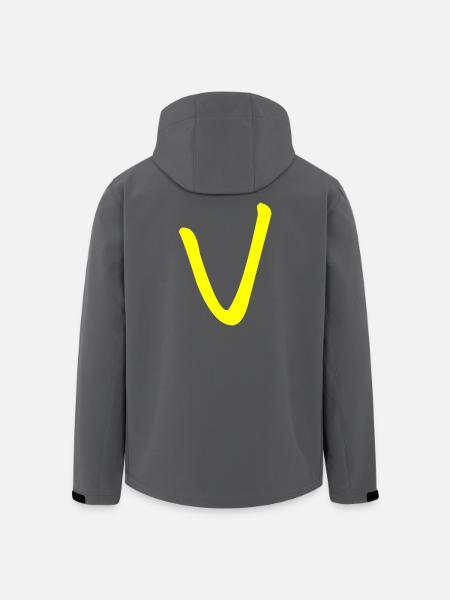 Buchstabe V - Recycelte Männer Softshell-Jacke von Stanley/Stella - Schwarz