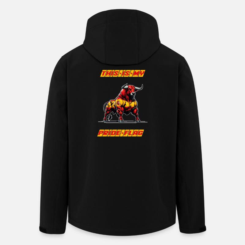 C'est mon fier drapeau, l'Espagne - Veste softshell homme en polyester recyclé Stanley/Stella - noir