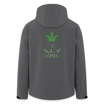 Legal Hemp 01.04.2024 - Men’s Recycled Softshell Jacket by Stanley/Stella - black - Back - AI Model Male 185 light (185cm)