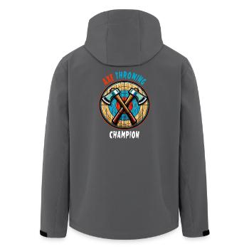 Axe Throwing Axe Sport Design - Men’s Recycled Softshell Jacket by Stanley/Stella - black - Back - AI Model Male 185 light (185cm)