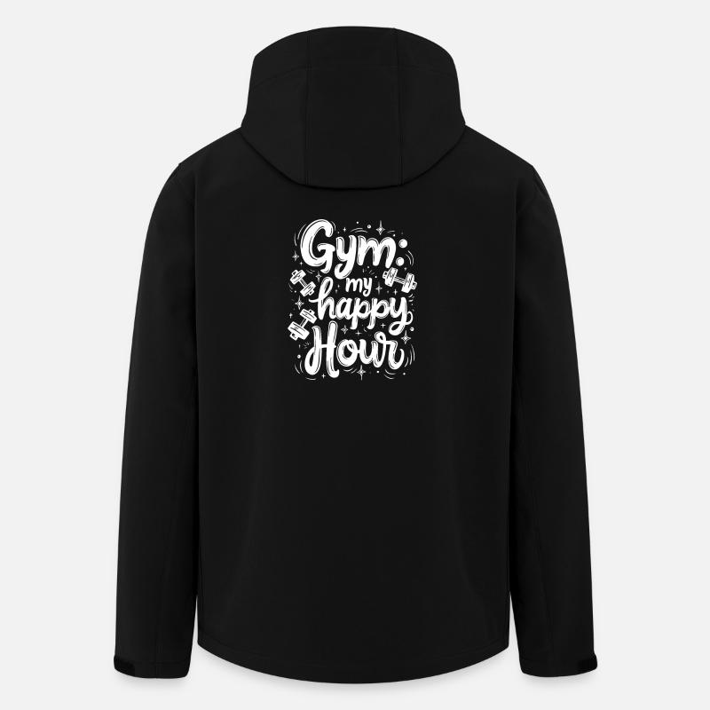 Gym: my happy hour - Men’s Recycled Softshell Jacket by Stanley/Stella - black
