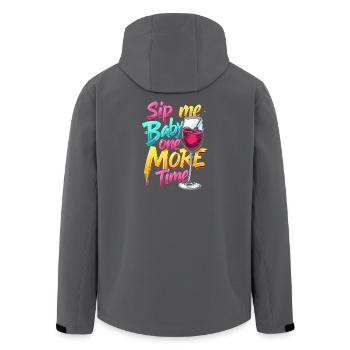 SIP ME BABY NOCH EINMAL - Recycelte Männer Softshell-Jacke von Stanley/Stella - Schwarz - Hinten - AI Model Male 185 light (185cm)