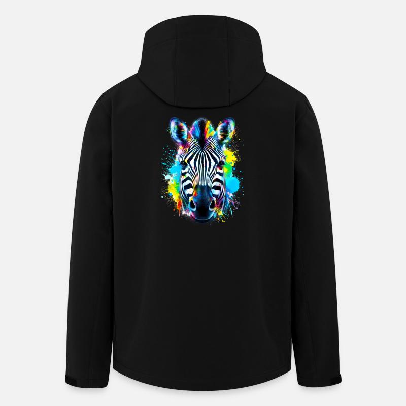 Zebra - Recycelte Männer Softshell-Jacke von Stanley/Stella - Schwarz