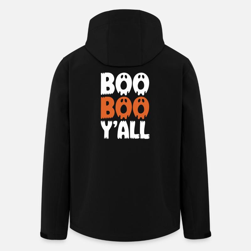 Boo Boo Y'all Geister-Print - Recycelte Männer Softshell-Jacke von Stanley/Stella - Schwarz
