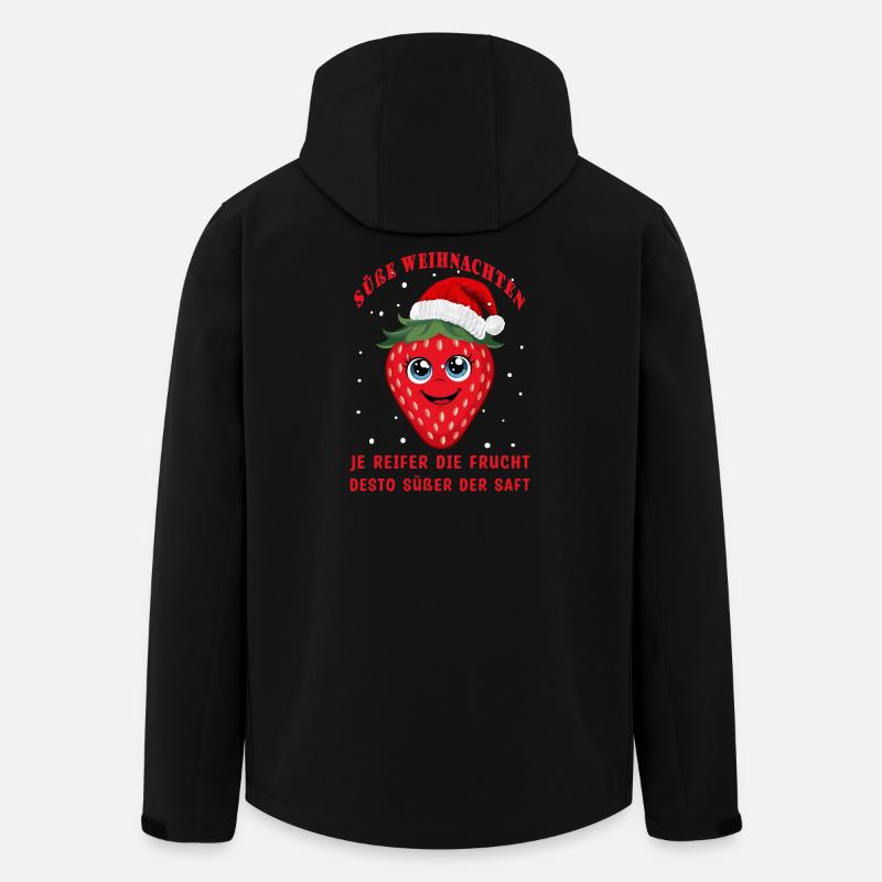 Süße Erdbeere - Recycelte Männer Softshell-Jacke von Stanley/Stella - Schwarz