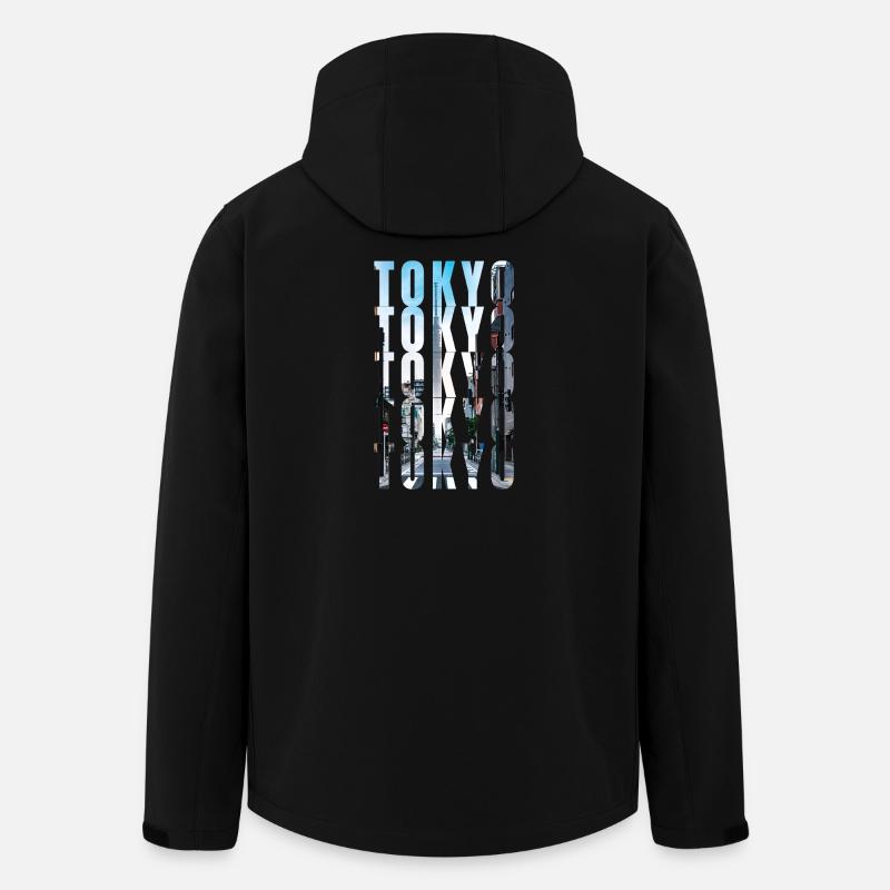 Tokyo Skyline - Recycelte Männer Softshell-Jacke von Stanley/Stella - Schwarz