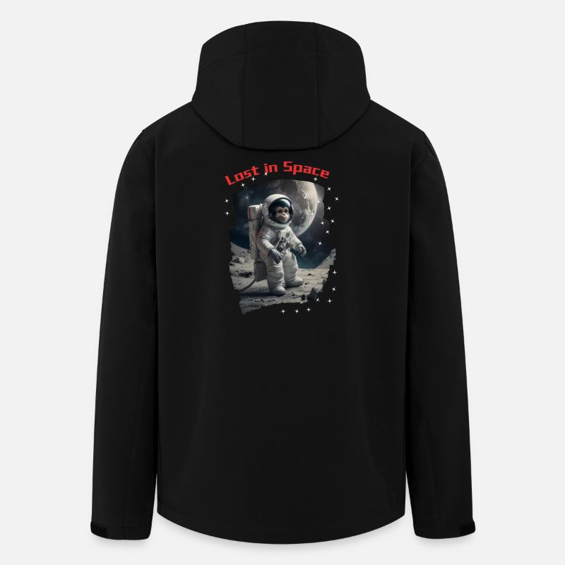 Lost in Space - Affe als Astronaut - Recycelte Männer Softshell-Jacke von Stanley/Stella - Schwarz