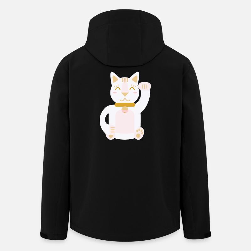 Maneki Neko L Lucky Cat - Recycelte Männer Softshell-Jacke von Stanley/Stella - Schwarz