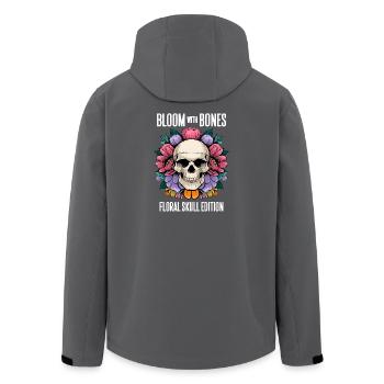 T-Shirt Totenkopf Blumen Blumen Totenkopf Edition - Recycelte Männer Softshell-Jacke von Stanley/Stella - Schwarz - Hinten - AI Model Male 185 light (185cm)