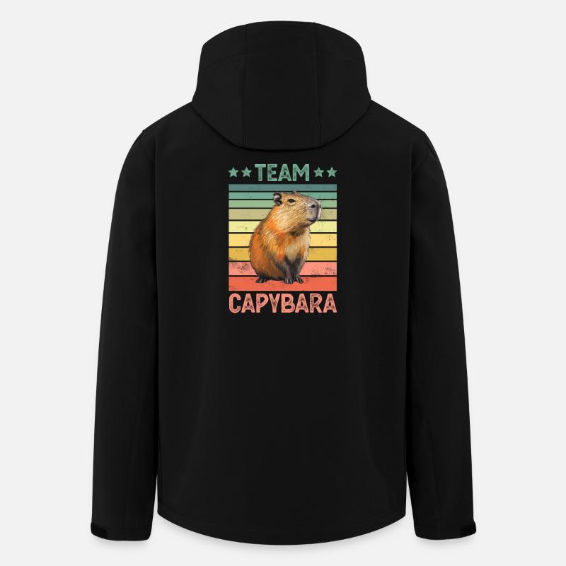 Capybara Wasserschwein - Stanley/Stella herre softshelljakke i genanvendt polyester - sort