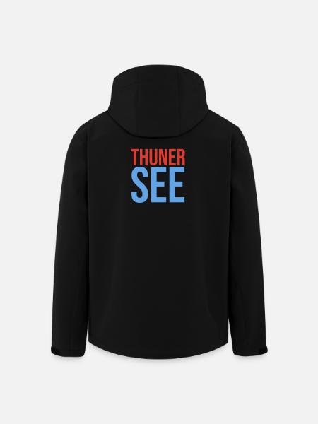Thunersee Souvenir T-Shirt - Recycelte Männer Softshell-Jacke von Stanley/Stella - Schwarz