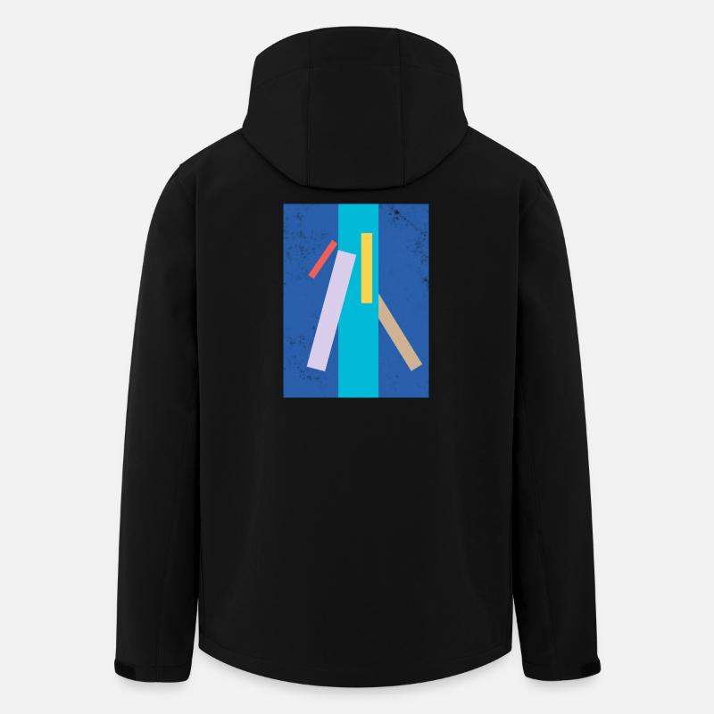 Abstraktes Farben- und Linienmuster - Recycelte Männer Softshell-Jacke von Stanley/Stella - Schwarz