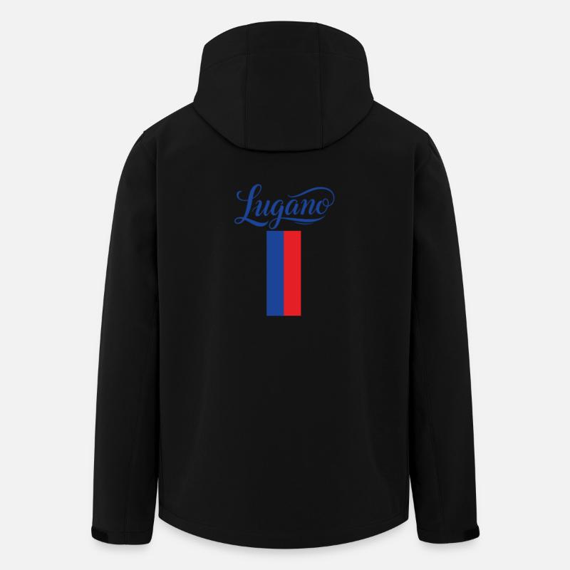 Lugano City Flag Stylish Design - Men’s Recycled Softshell Jacket by Stanley/Stella - black