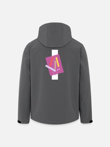 Abstrakte Farbige Linien Komposition - Recycelte Männer Softshell-Jacke von Stanley/Stella - Schwarz