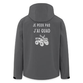 Ich kann kein Quad haben - Recycelte Männer Softshell-Jacke von Stanley/Stella - Schwarz - Hinten - AI Model Male 185 light (185cm)