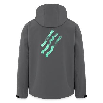 Abstrakte Linien - Minimalismus - Recycelte Männer Softshell-Jacke von Stanley/Stella - Schwarz - Hinten - AI Model Male 185 light (185cm)