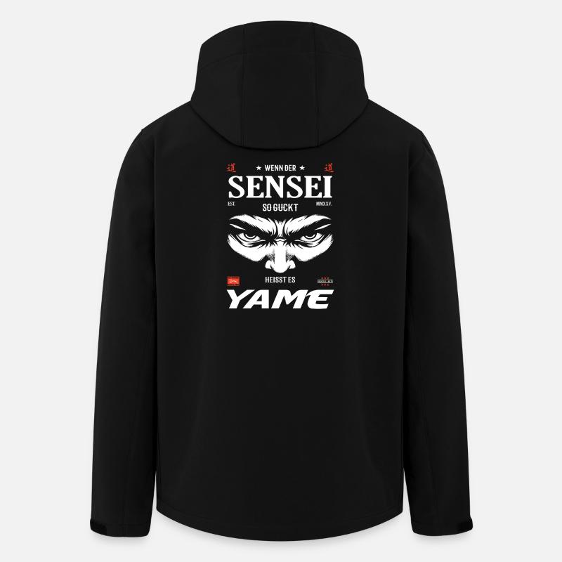 Sensei Evil Eye – Yame Design - Veste softshell homme en polyester recyclé Stanley/Stella - noir