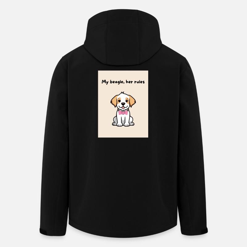 A-Beagle-mio_-5- - Recycelte Männer Softshell-Jacke von Stanley/Stella - Schwarz