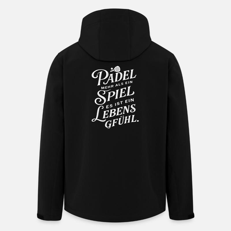 Padel – Mehr als ein Spiel | Sport Fans - Recycelte Männer Softshell-Jacke von Stanley/Stella - Schwarz